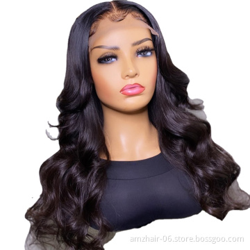 Wholesale Raw Malaysian Remy Human Hair Lace Wigs For Women Wholesale Cuticle Aligned 4X4 Body Wave Lace Closure Wigs In Stock